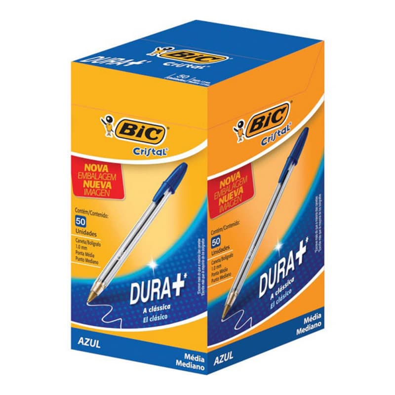 CANETA BIC CRISTAL AZUL C/50 UN