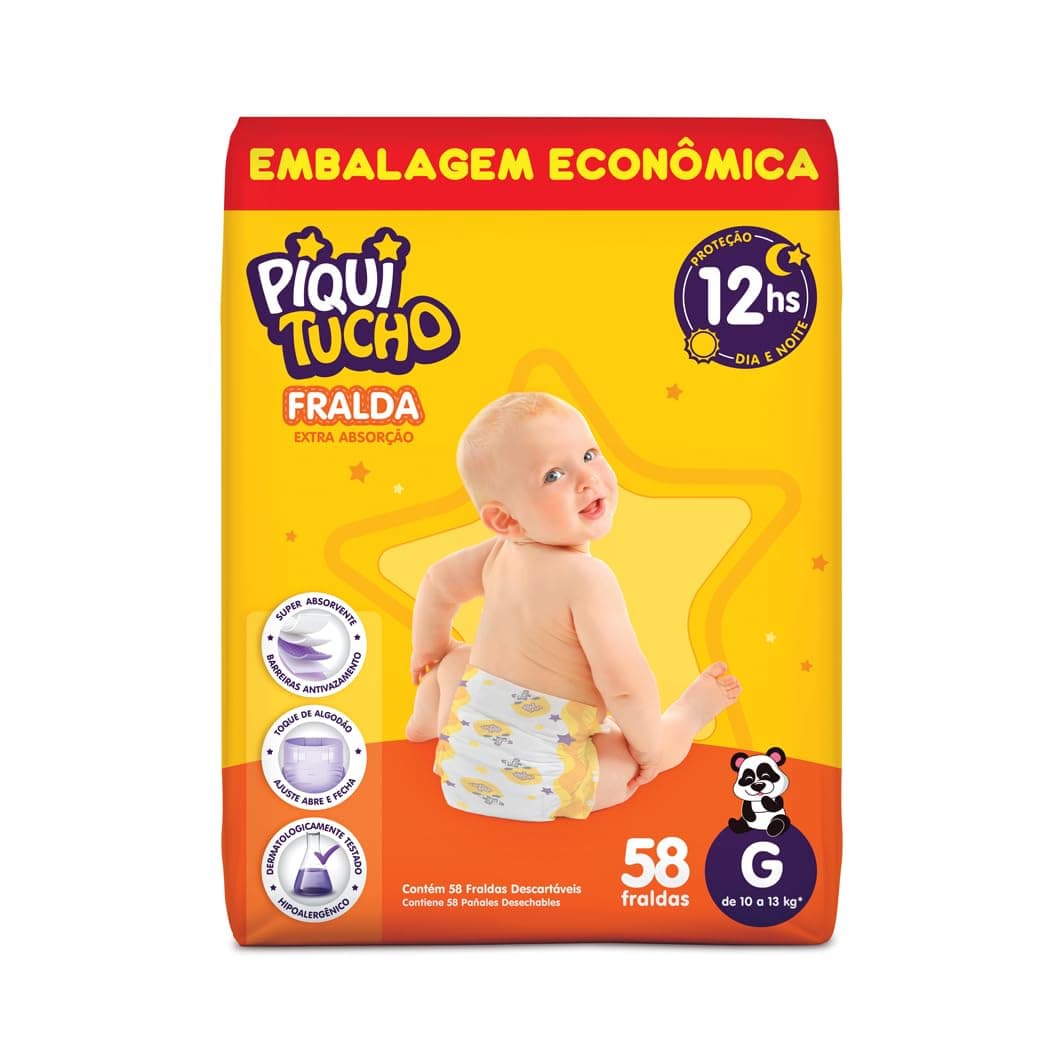 FRALDA PIQUITUCHO HIPER G 2X58 | ONTEX