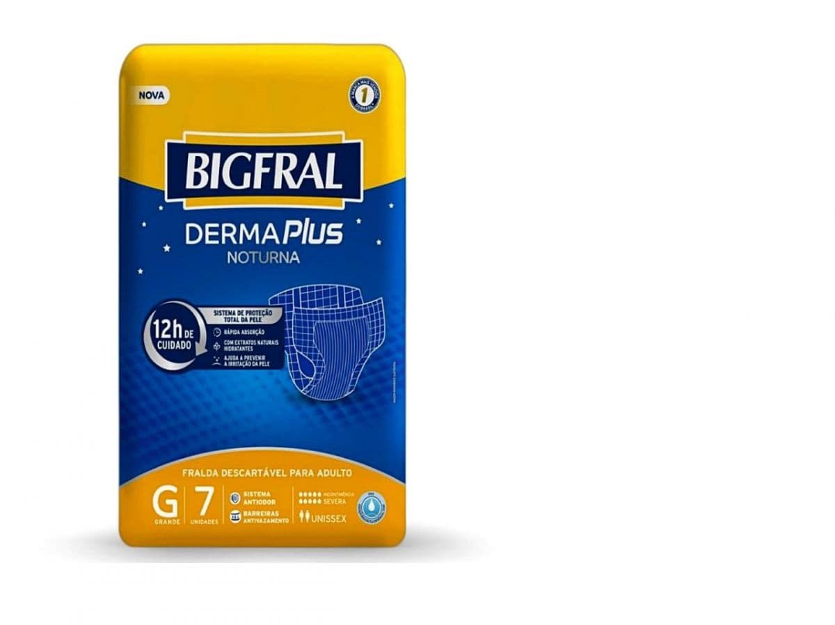 FRALDA BIGFRAL PLUS NOTURNA G 8X7 UN | ONTEX