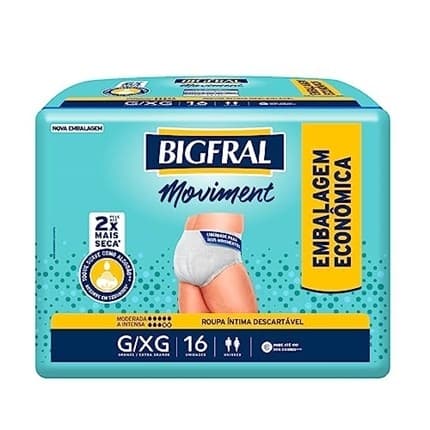 FRALDA BIGFRAL MOVIMENT UNISSEX G/XG 4X16 | ONTEX