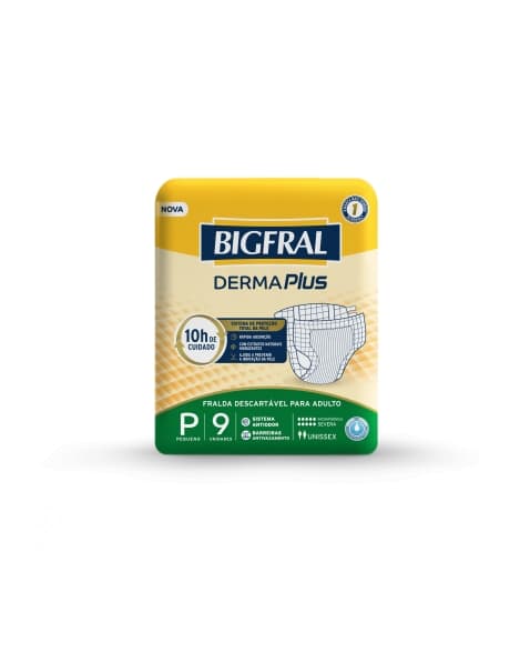 FRALDA BIGFRAL DERMA PLUS P 8X9 | ONTEX