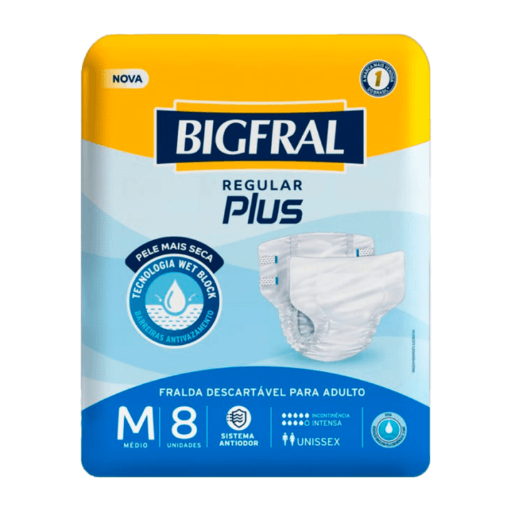 FRALDA BIGFRAL REGULAR PLUS M 8X8 | ONTEX