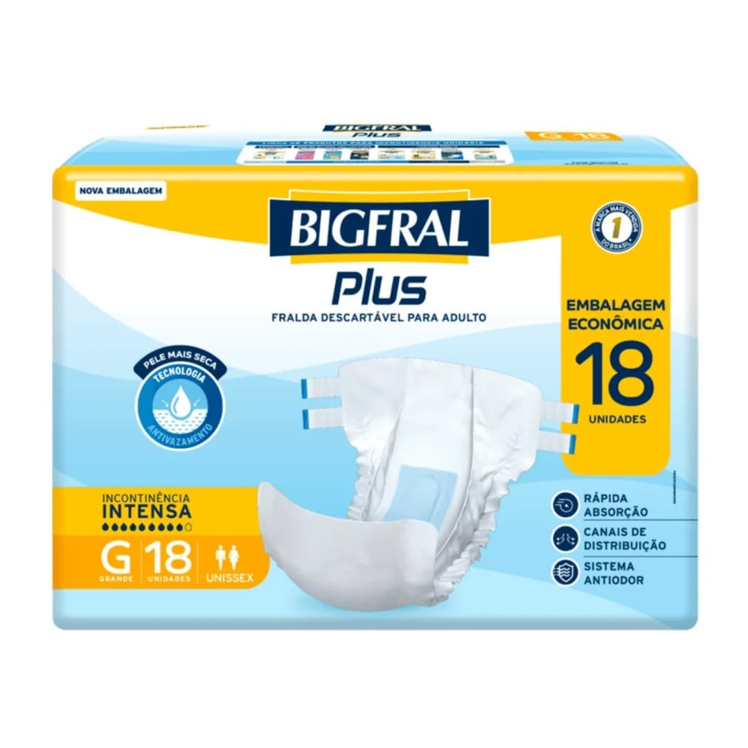 FRALDA BIGFRAL REGULAR PLUS ECON G 4X18 | ONTEX