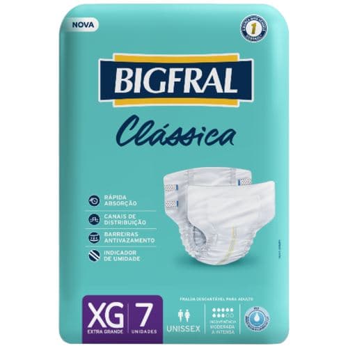 FRALDA BIGFRAL CLASSICA XG 8X7UN | ONTEX