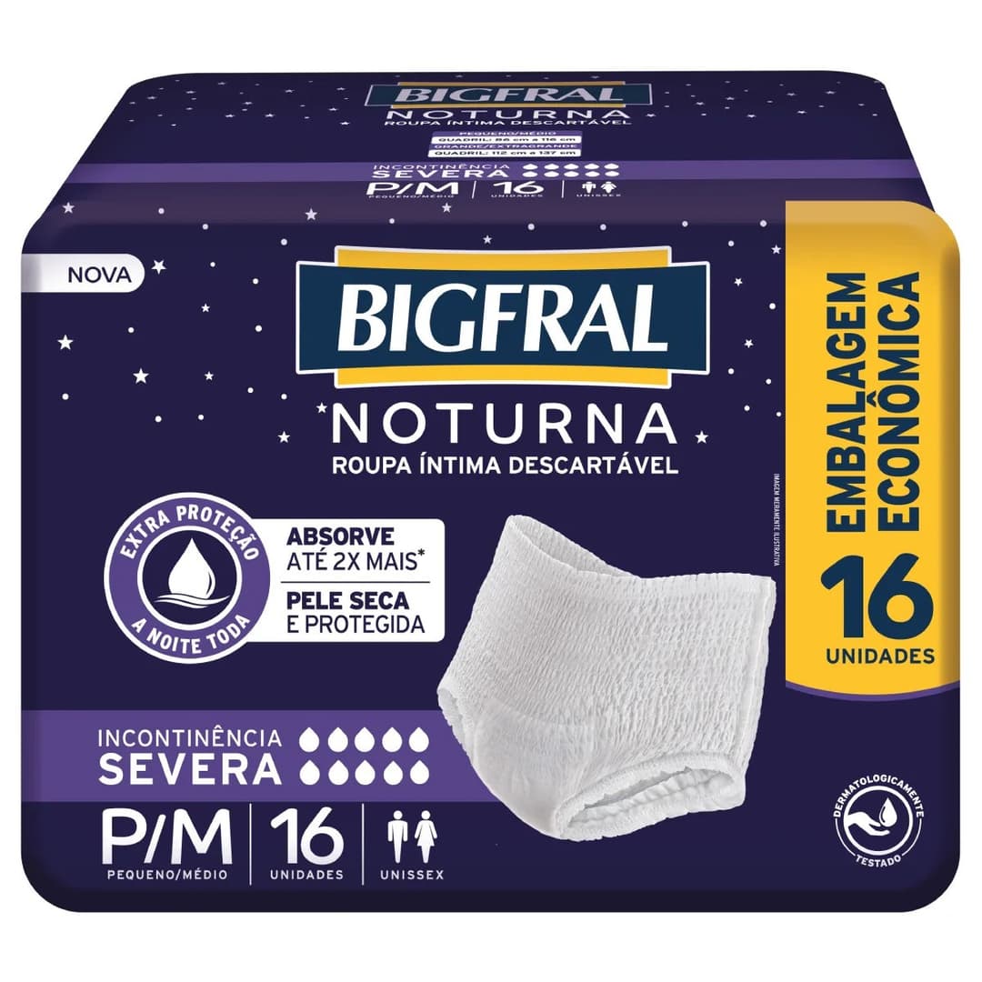 FRALDA BIGFRAL PANTS NOT ECON P/MD 4X16 | ONTEX