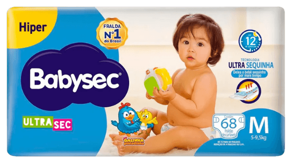 FRALDA BABYSEC HIPER ULTRA M 2X68 | MELHORAMENTOS