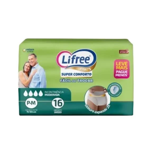 FRALDA LIFREE CALCA CONFORTO P/M 4X16UN | 3B PLASTICOS