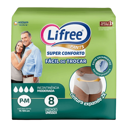 FRALDA LIFREE CALCA CONFORTO P/M 6X8UN | 3B PLASTICOS