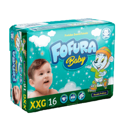 FRALDA FOFURA BABY PRATICO XXG 8X20 | O L INDUSTRIA DE PAPEIS LTDA