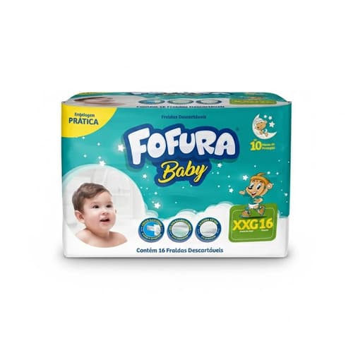 FRALDA FOFURA BABY PRATICO XXG 8X16 | O L INDUSTRIA DE PAPEIS LTDA