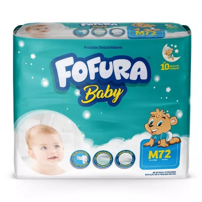 FRALDA FOFURA BABY HIPER M 4X72 | O L INDUSTRIA DE PAPEIS LTDA