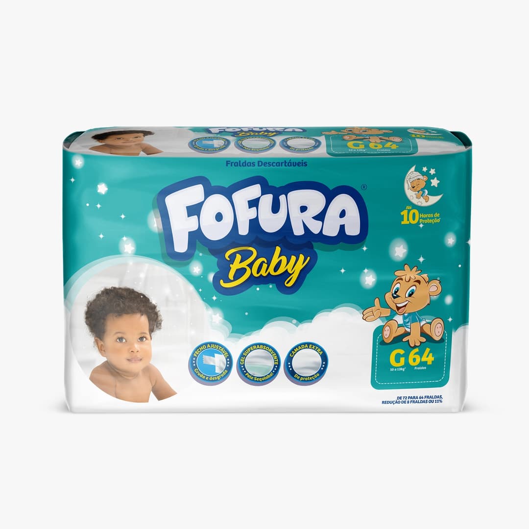 FRALDA FOFURA BABY HIPER G 4X64 | O L INDUSTRIA DE PAPEIS LTDA