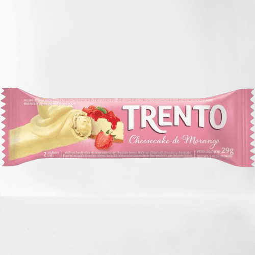 TRENTO WAFER CHEESECAKE DE MORANGO 16X29GR | PECCIN S/A