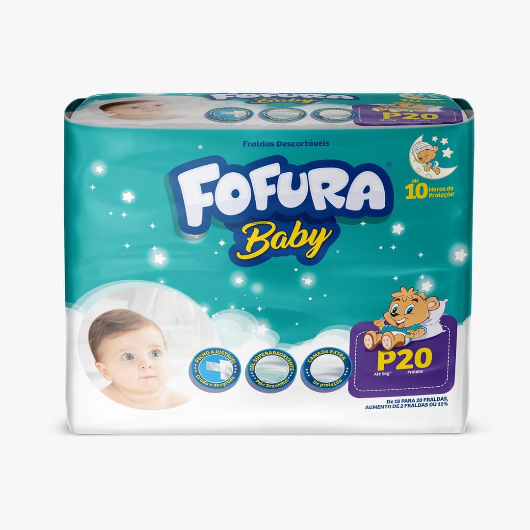 FRALDA FOFURA BABY JUMBINHO P 12X20 | O L INDUSTRIA DE PAPEIS LTDA
