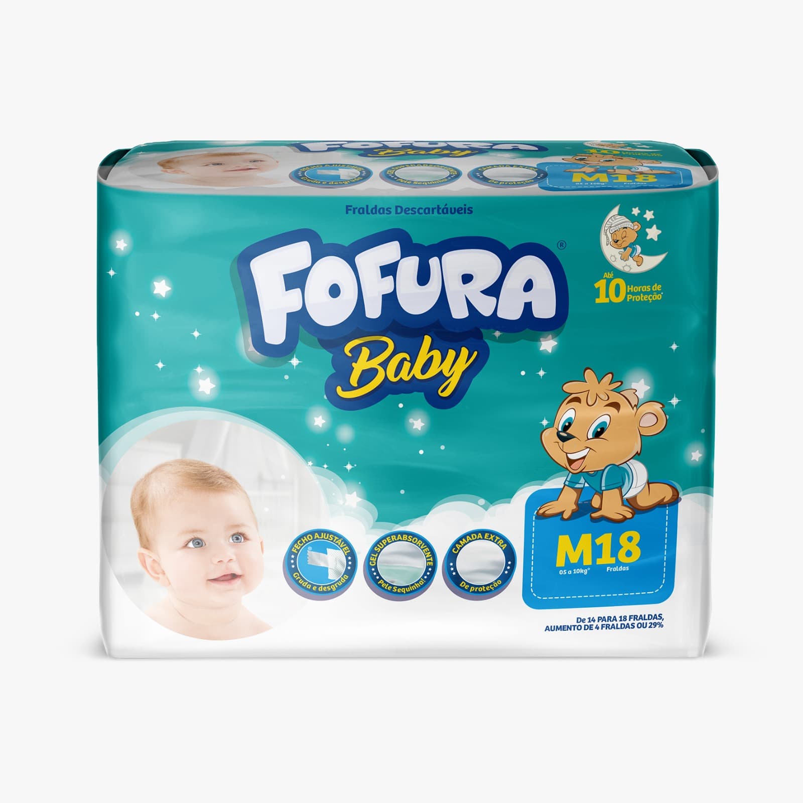 FRALDA FOFURA BABY JUMBINHO M 12X18 | O L INDUSTRIA DE PAPEIS LTDA