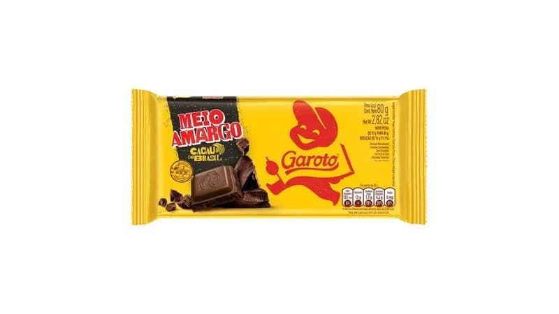 CHOCO GAROTO TABLET MEIO AMARGO 16X80GR | NESTLE