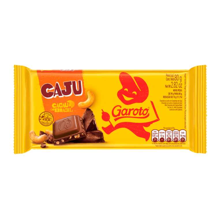 CHOCO GAROTO TABLET CAST DE CAJU 16X80GR | NESTLE
