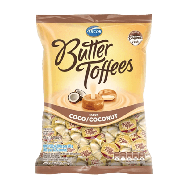 BALA BUTTER TOFFEES COCO 500GR | ARCOR DO BRASIL LTDA.