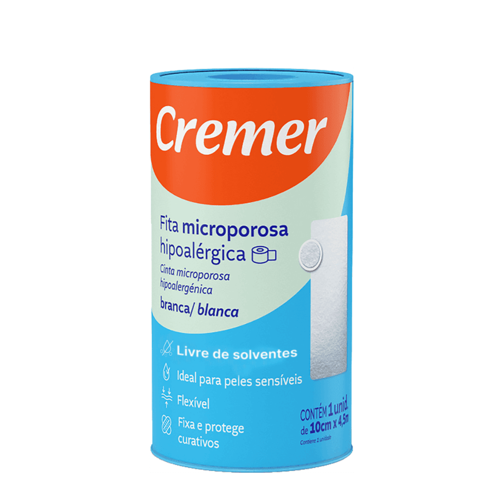 FITA MICROPOROSA CREMER BRANCA 10CMX4,5M