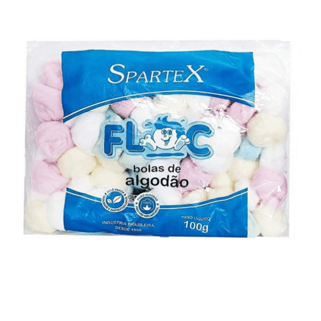 ALGODAO FLOC COLOR BOLAS 100GR | 3B PLASTICOS
