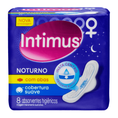 ABS INTIMUS GEL NOTURNO SUAVE C/A  8 UN | KIMBERLY-CLARK