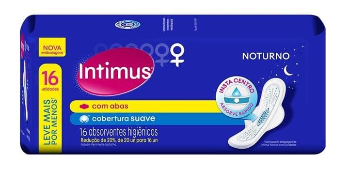 ABS INTIMUS NOTURNO SUVE C/ABAS 16UN | KIMBERLY-CLARK