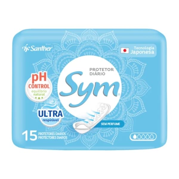 PROTETOR DIARIO SYM S/PERF 15UN | SANTHER