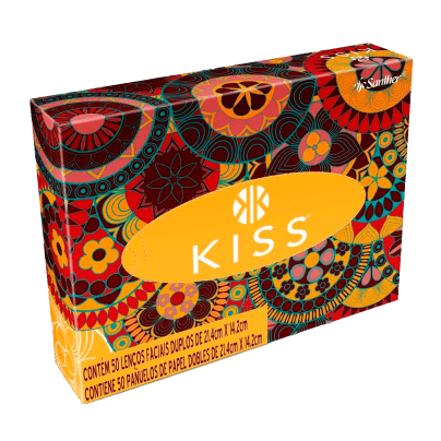 LENCO DE PAPEL KISS DUPLA 50 UN | SANTHER