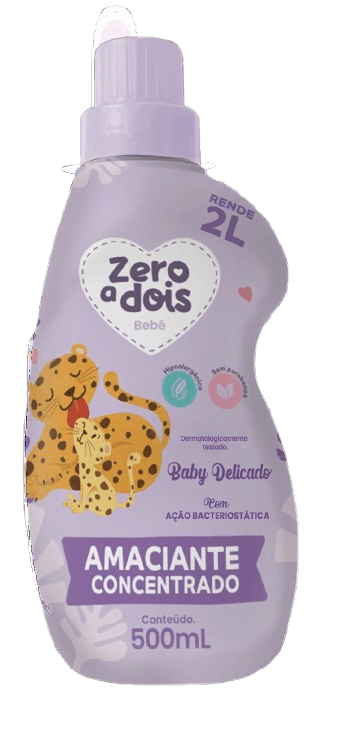 AMACIANTE ZERO A DOIS CONCENT DELICADO 12X500ML | 3B PLASTICOS