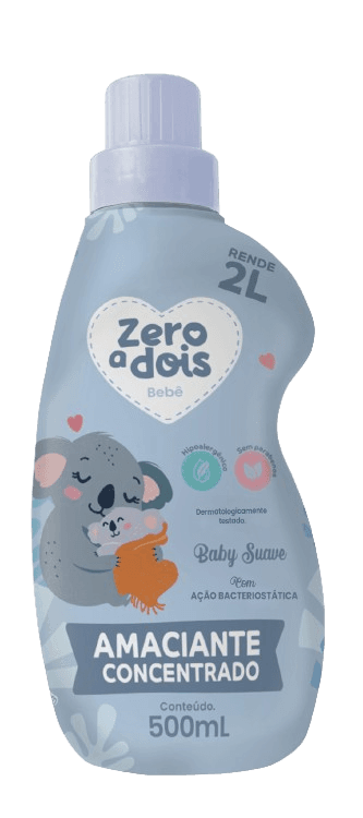AMACIANTE ZERO A DOIS CONCENT SUAVE 12X500ML | 3B PLASTICOS