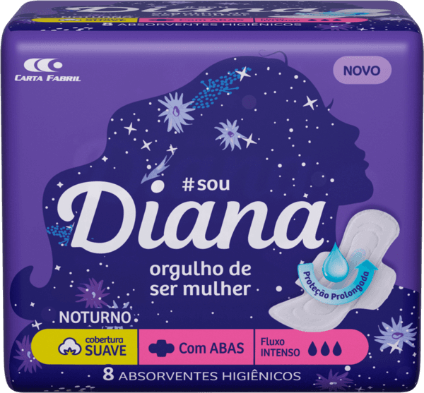 ABS DIANA NOTURNO SUAVE C/ABAS 8 UN | MELHORAMENTOS