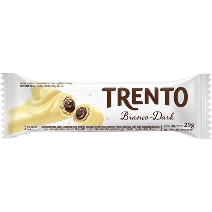 TRENTO WAFER CHOCOLATE BRANCO 16X29GR | PECCIN S/A