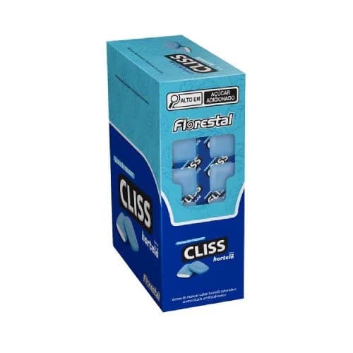 CHICLE CLISS CARTELA HORTELA 1X12UN | FLORESTAL ALIMENTOS S/A