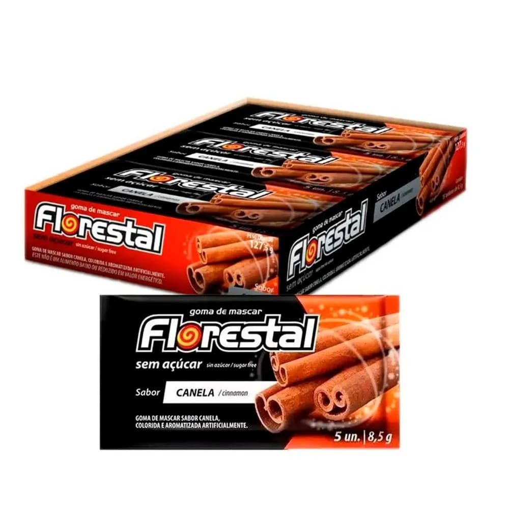 CHICLE FLORESTAL CANELA 1X15UN | FLORESTAL ALIMENTOS S/A