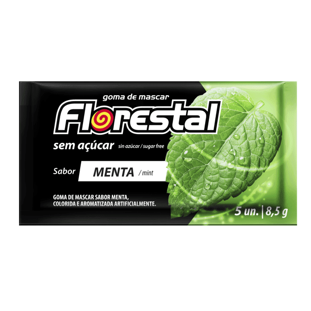 CHICLE FLORESTAL MENTA 1X15UN | FLORESTAL ALIMENTOS S/A