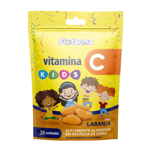 GOMA VITAMINA C KIDS SACHE FLOFARMA LARANJA 30UN | FLORESTAL ALIMENTOS S/A