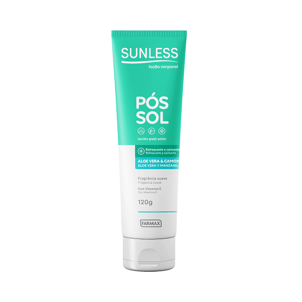 LOCAO POS SOL SUNLESS CAMOMILA E ALOE 120GR | FARMAX