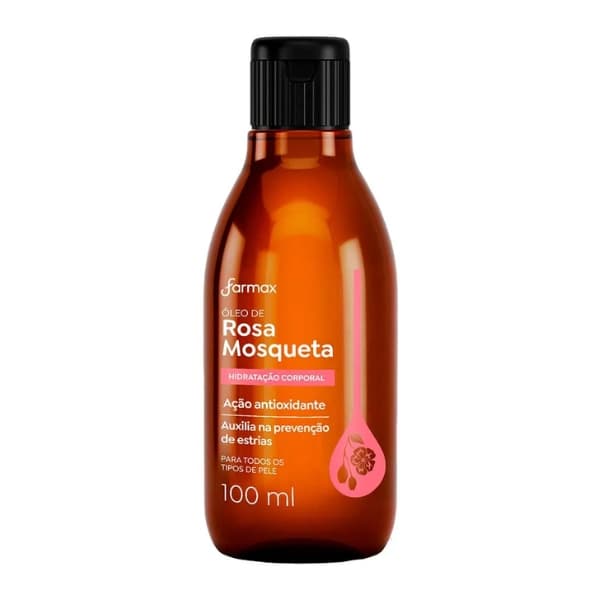 OLEO CAP E CORPO FARMAX ROSA MOSQUETA 100ML