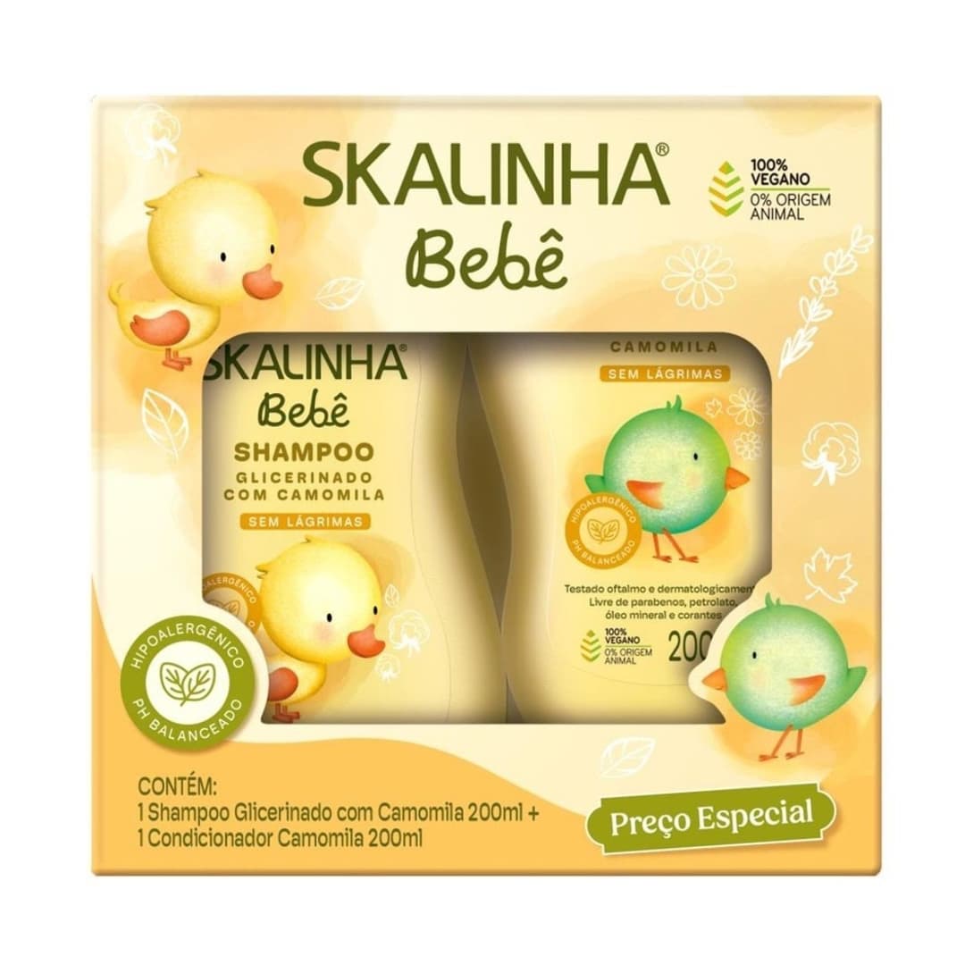 KIT SKALINHA BEBE SH+COND CAMOMILA 200ML | SKALA COSMETICOS