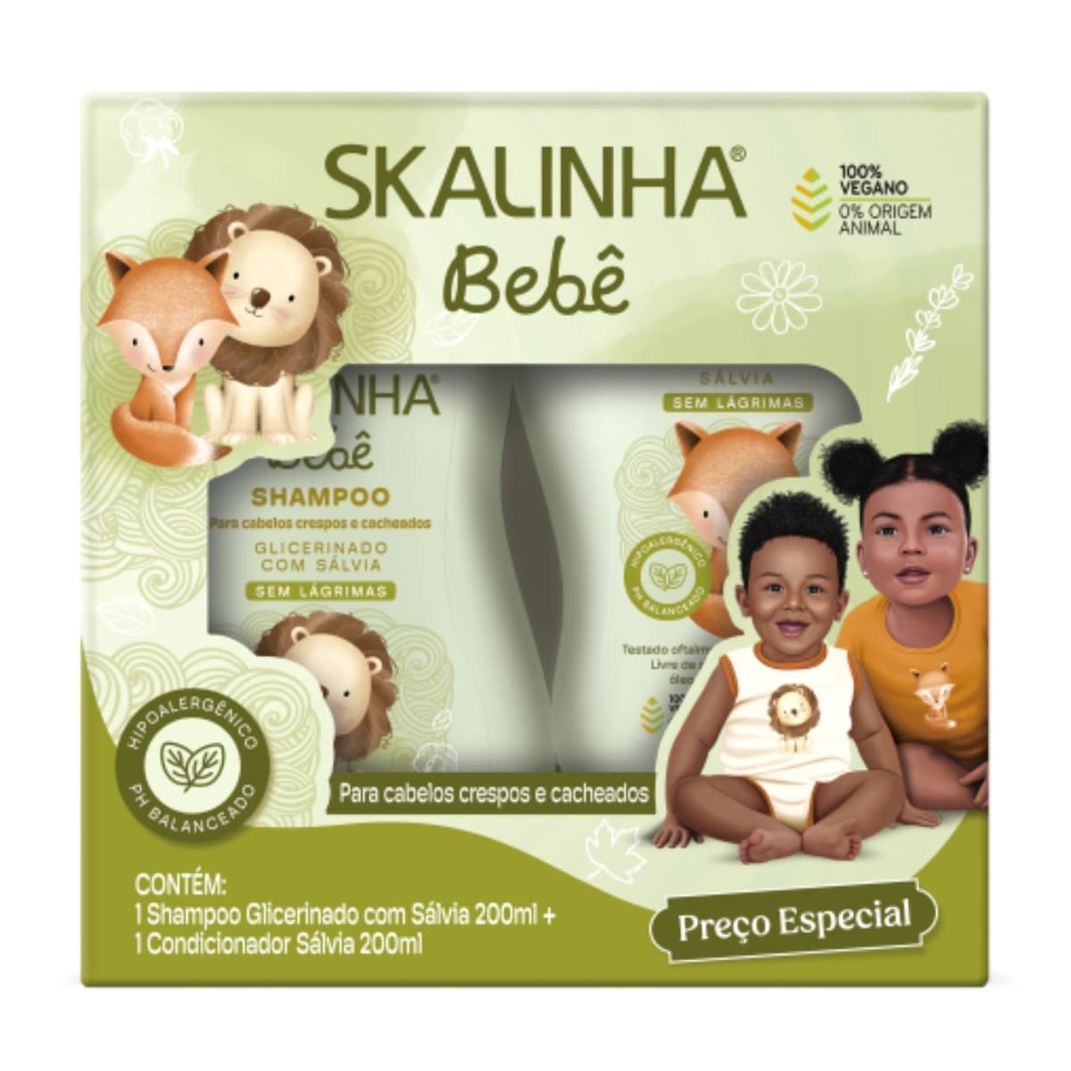 KIT SKALINHA BEBE SH + COND SALVIA 200ML | SKALA COSMETICOS
