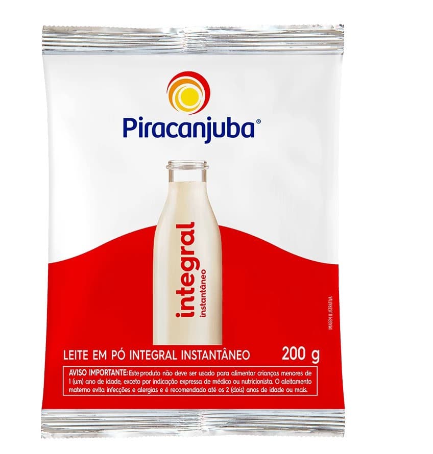 LEITE PO PIRACANJUBA INTEGRAL INSTANT SACHE 200GR | 3B PLASTICOS