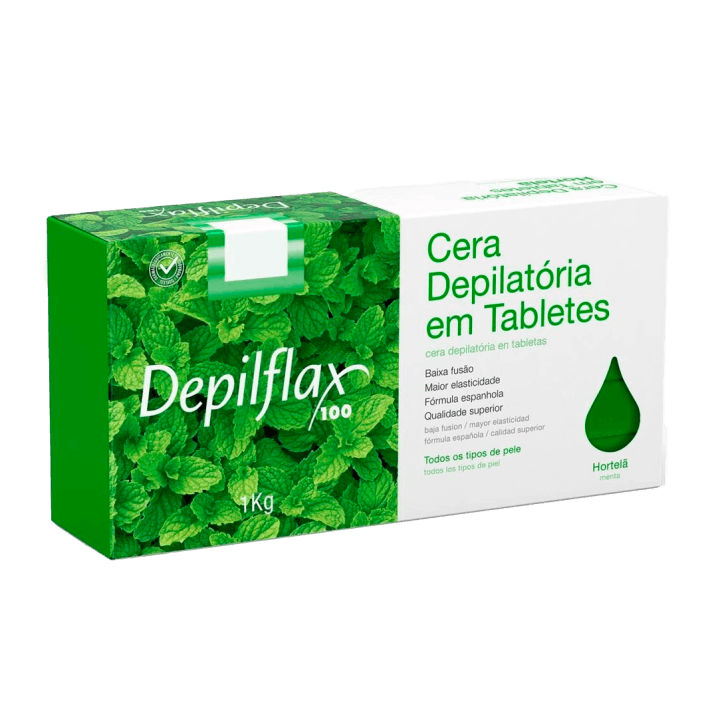 CERA QUENTE DEPILFLAX HORTELA 1KG | MAYSTAR