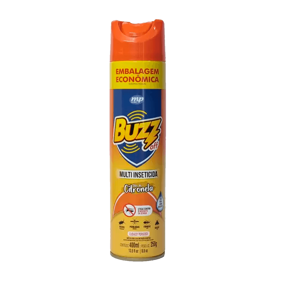 INSETICIDA BUZZ OFF MULTI CITRONELA 400ML | 3B PLASTICOS