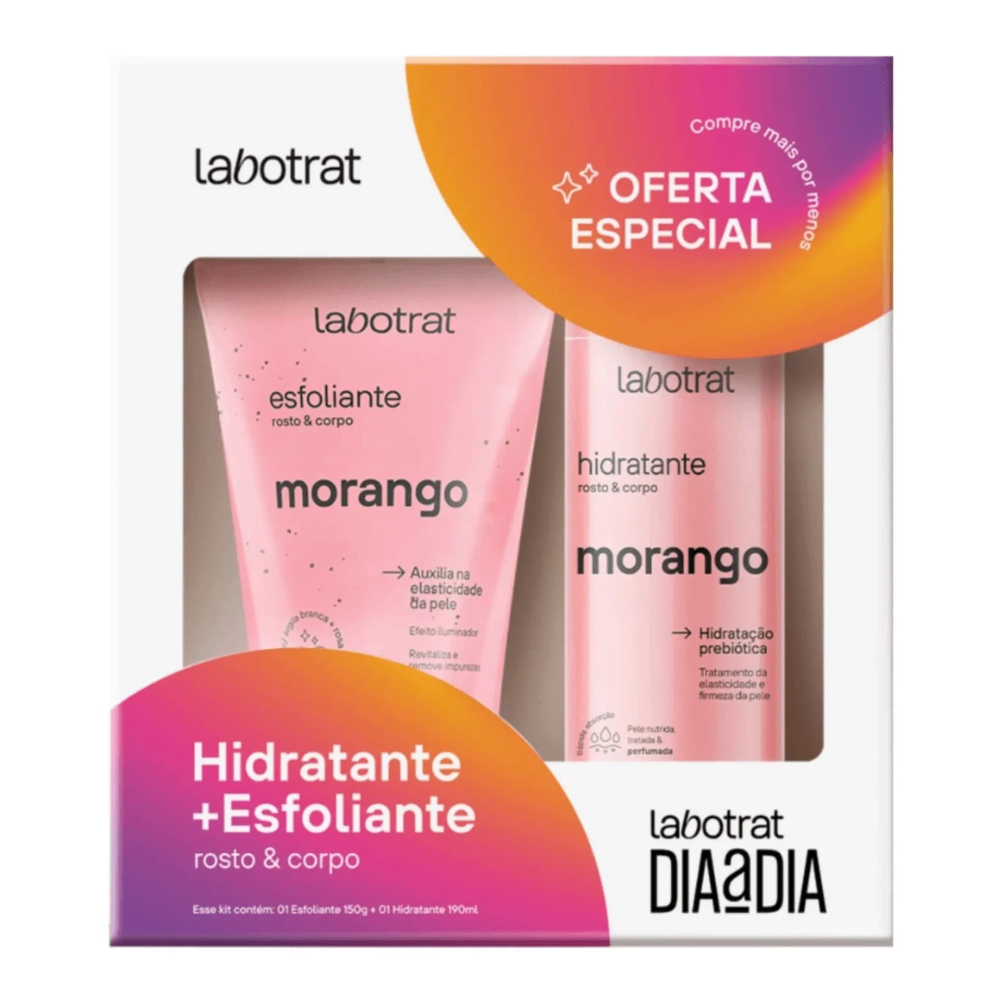 KIT LABOTRAT ESFOLIANTE 150G+HIDRAT 190ML MORANGO | VISAO COSMETICOS