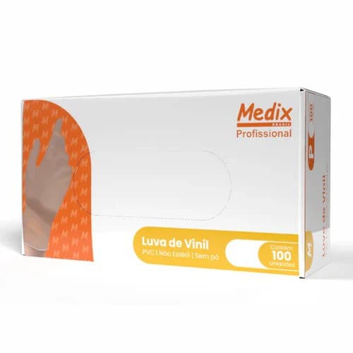 LUVA MEDIX VINIL S-PO P 100 UN | DESCARPACK DESCARTAVEIS DO BRASIL LTDA