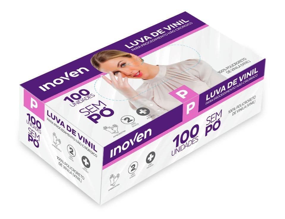 LUVA INOVEN VINIL S-PO P100 UN | INOVATEX