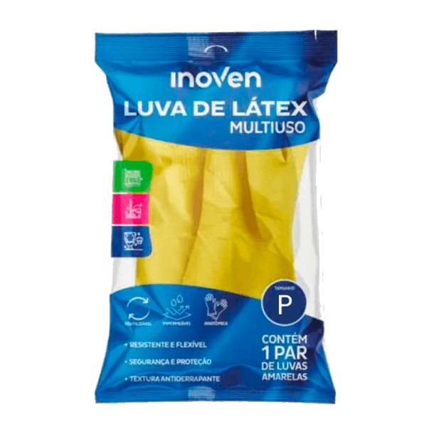 LUVA INOVEN LIMPEZA AMARELA P 1 PAR | INOVATEX