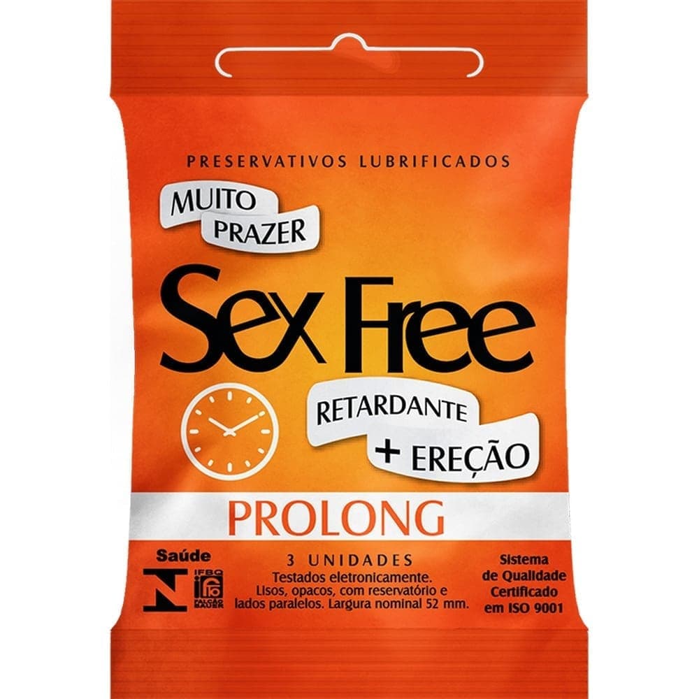 PRES SEX FREE PROLONG 3 UN | SEX FREE PRESERVATIVOS