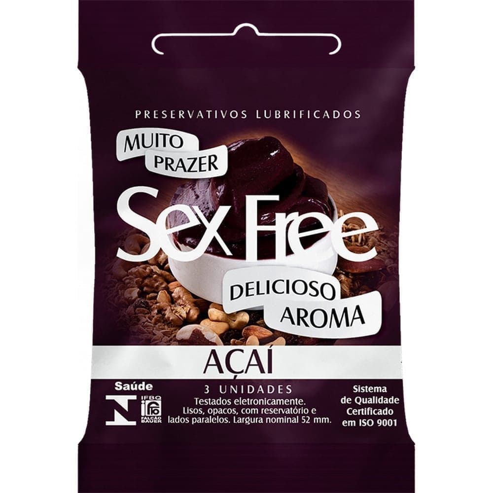 PRES SEX FREE ACAI 3 UN | SEX FREE PRESERVATIVOS
