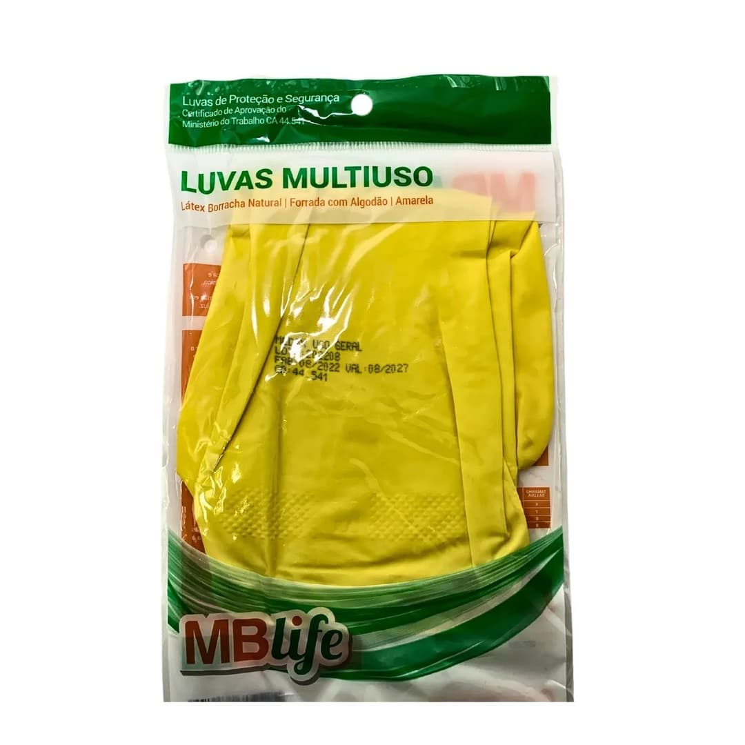 LUVA LIMPEZA AMARELA MBLIFE GG 1PAR | MEDIC